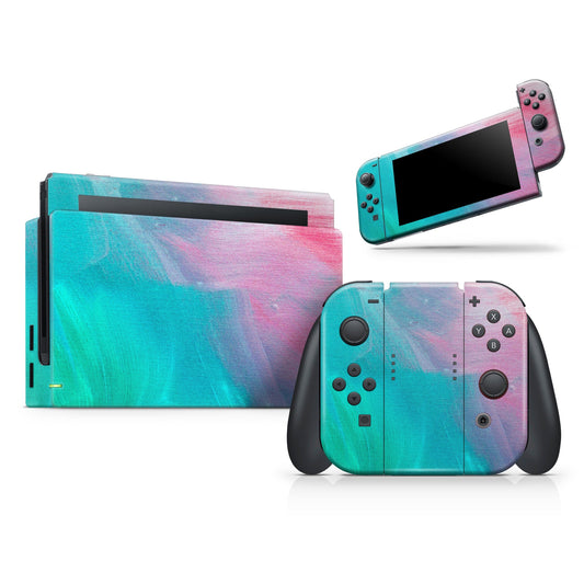 Pastel Marble Surface - Full Body Skin Decal Wrap Kit for Nintendo